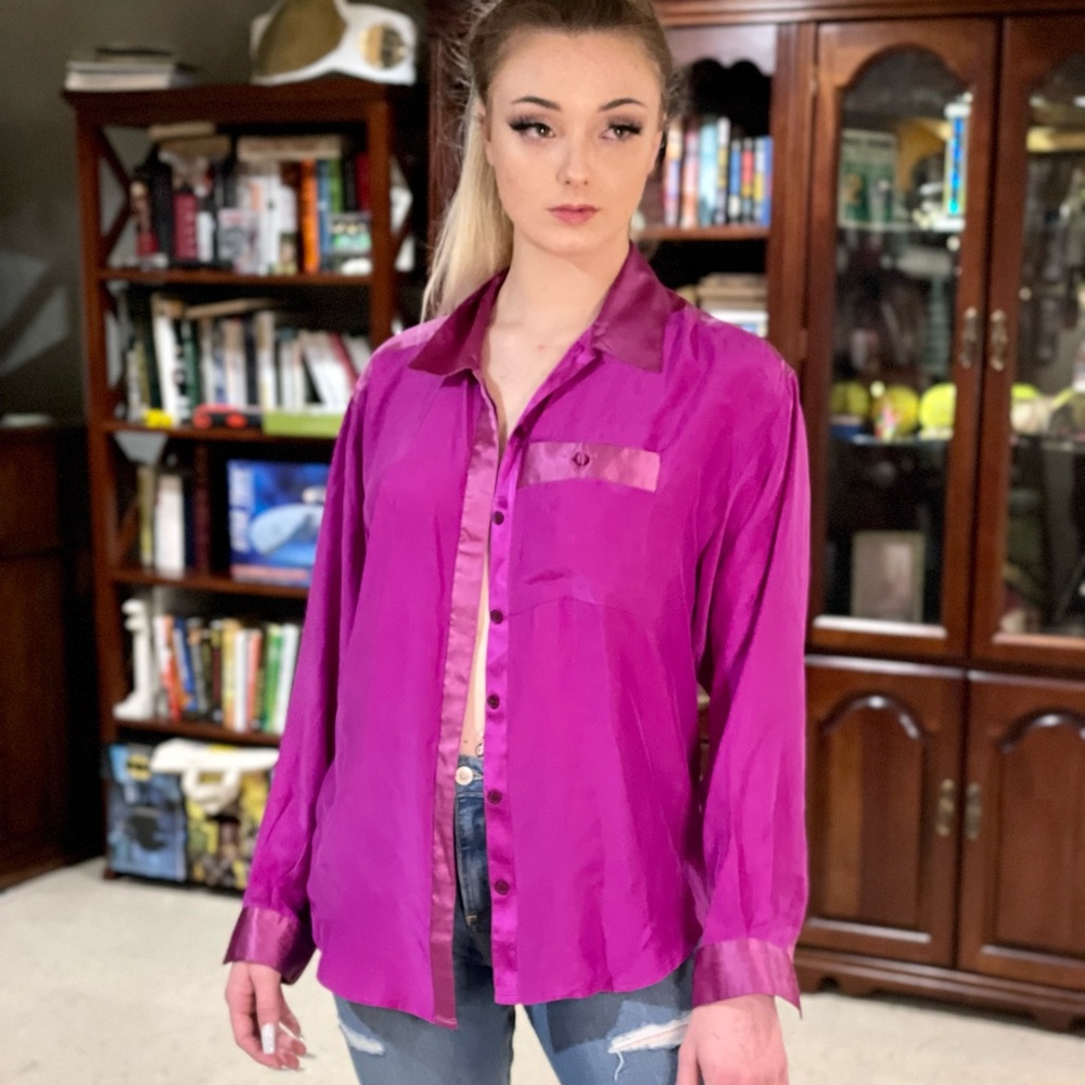 Silk Button Down - image 1